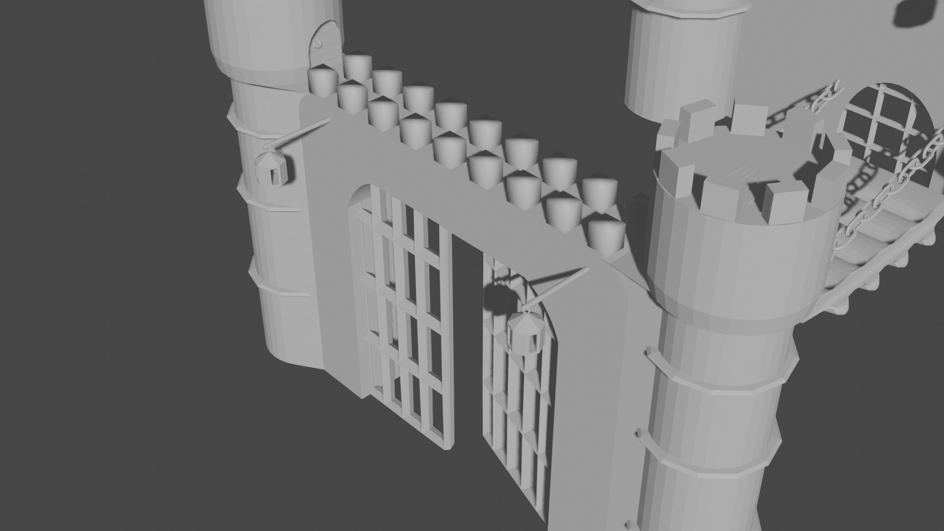 Medieval Castle Free 3D model_10