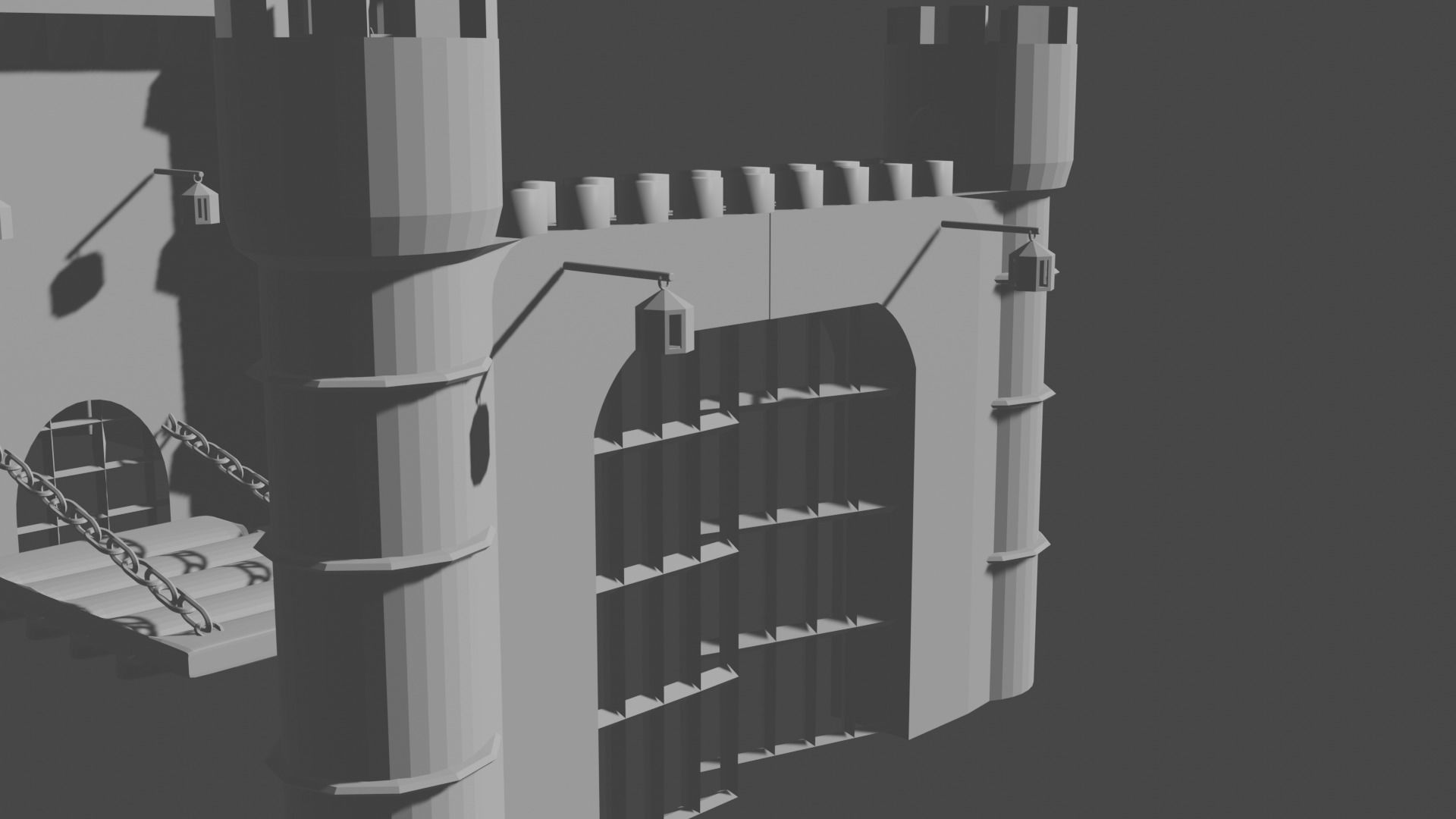 Medieval Castle Free 3D model_9