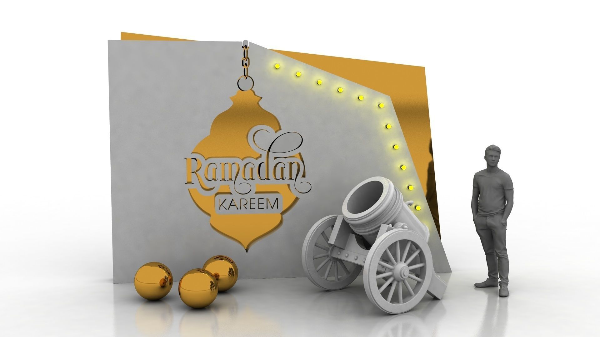 Ramadan kareem Decoration 3D model_2