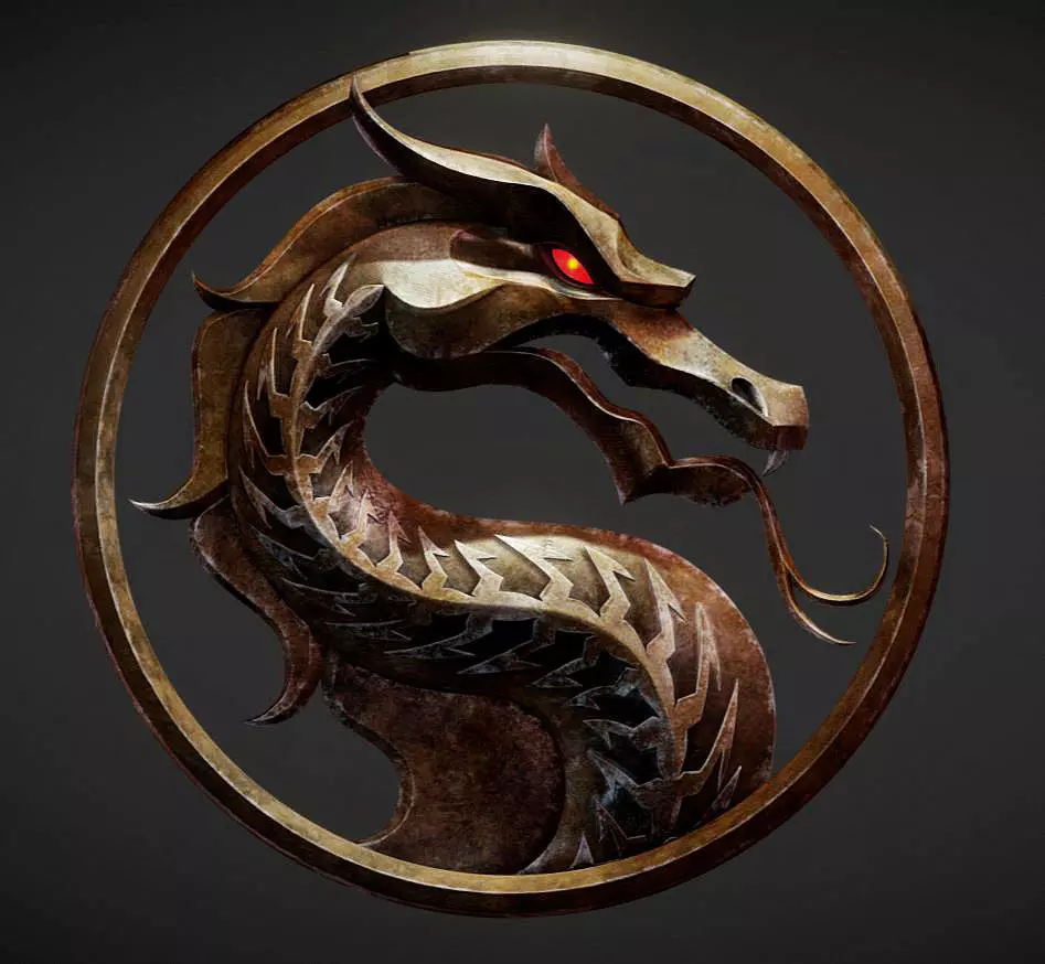 Mortal Kombat logo 2021 Low-poly 3D model_0