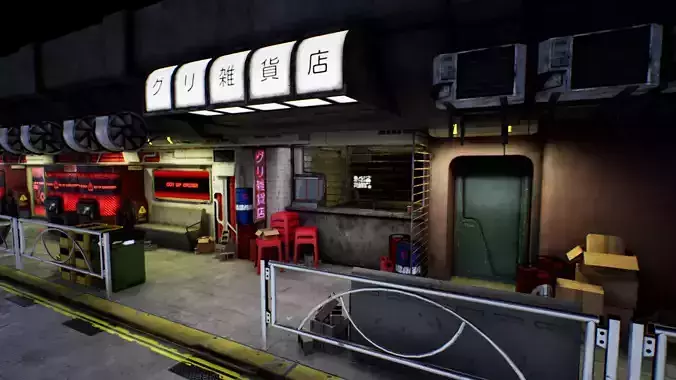 Game Ready Mini Cyberpunk Prop Pack UE4 