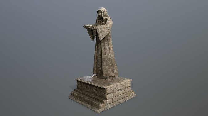 old statue 1 Low-poly 3D model
