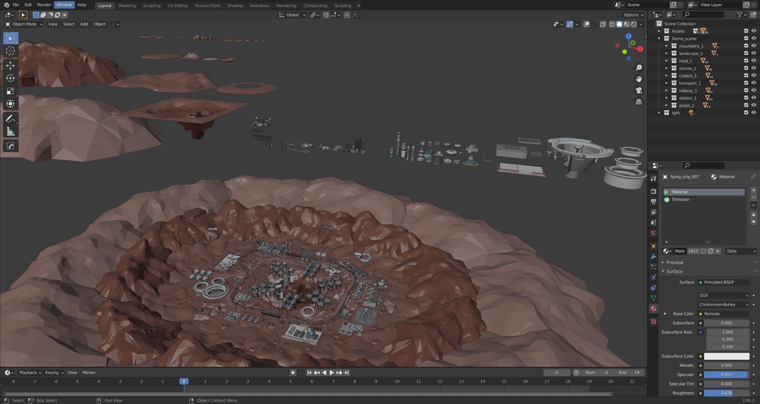 Space Station Low-poly 3D model_37