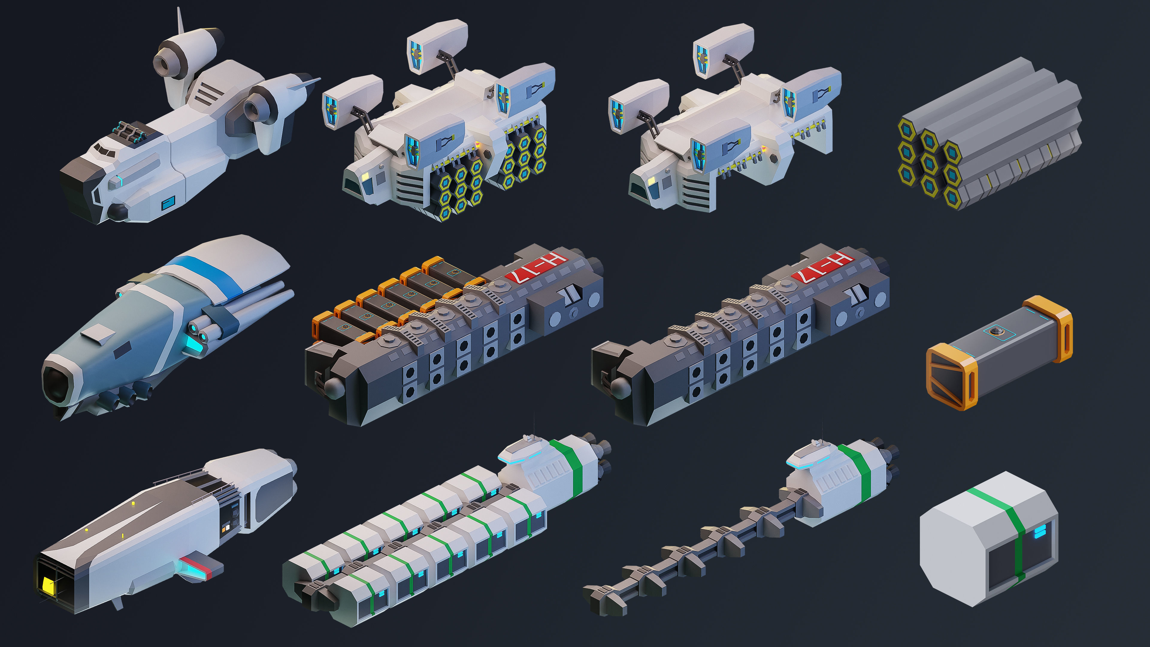 Space Station Low-poly 3D model_22