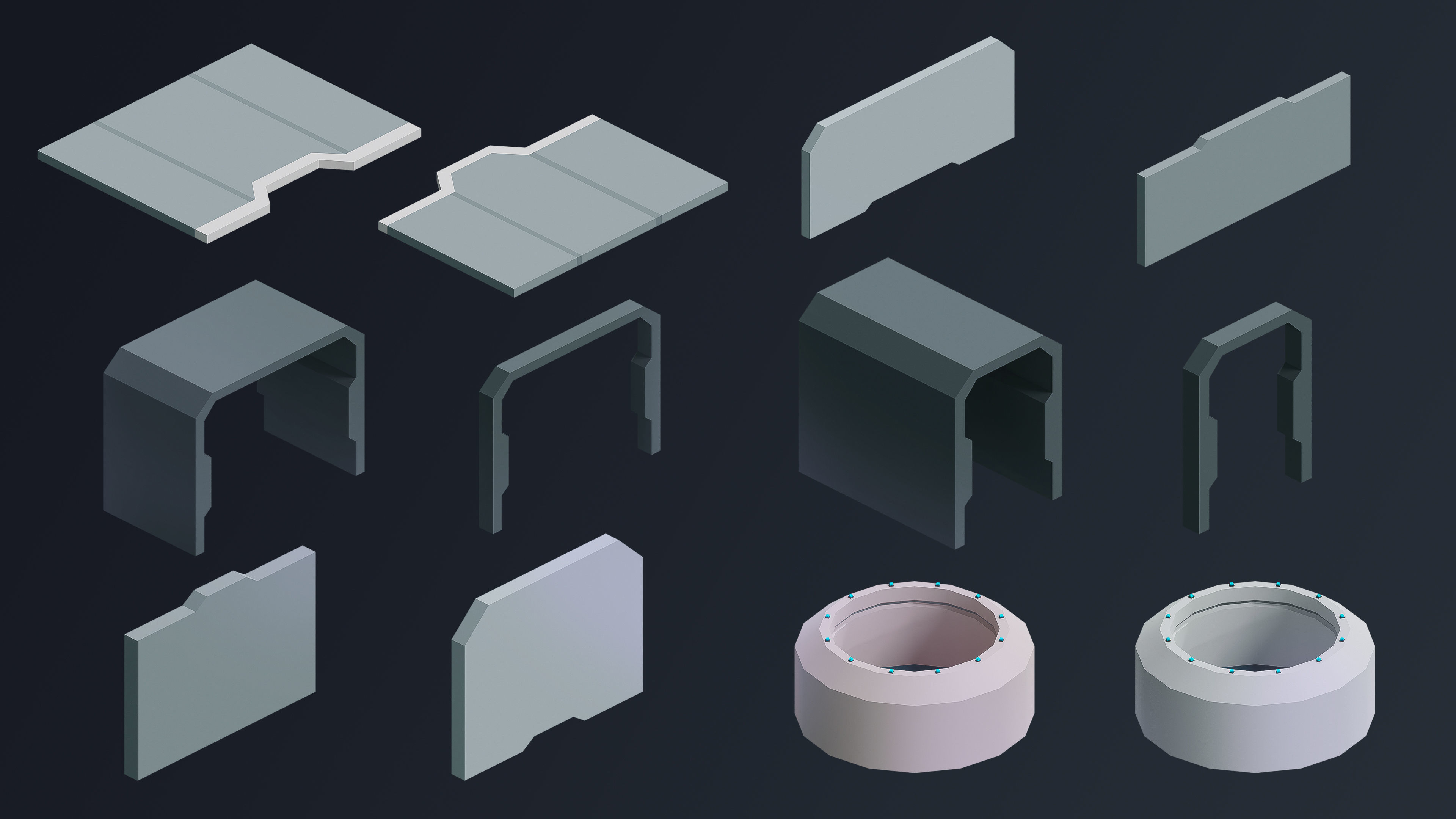 Space Station Low-poly 3D model_34