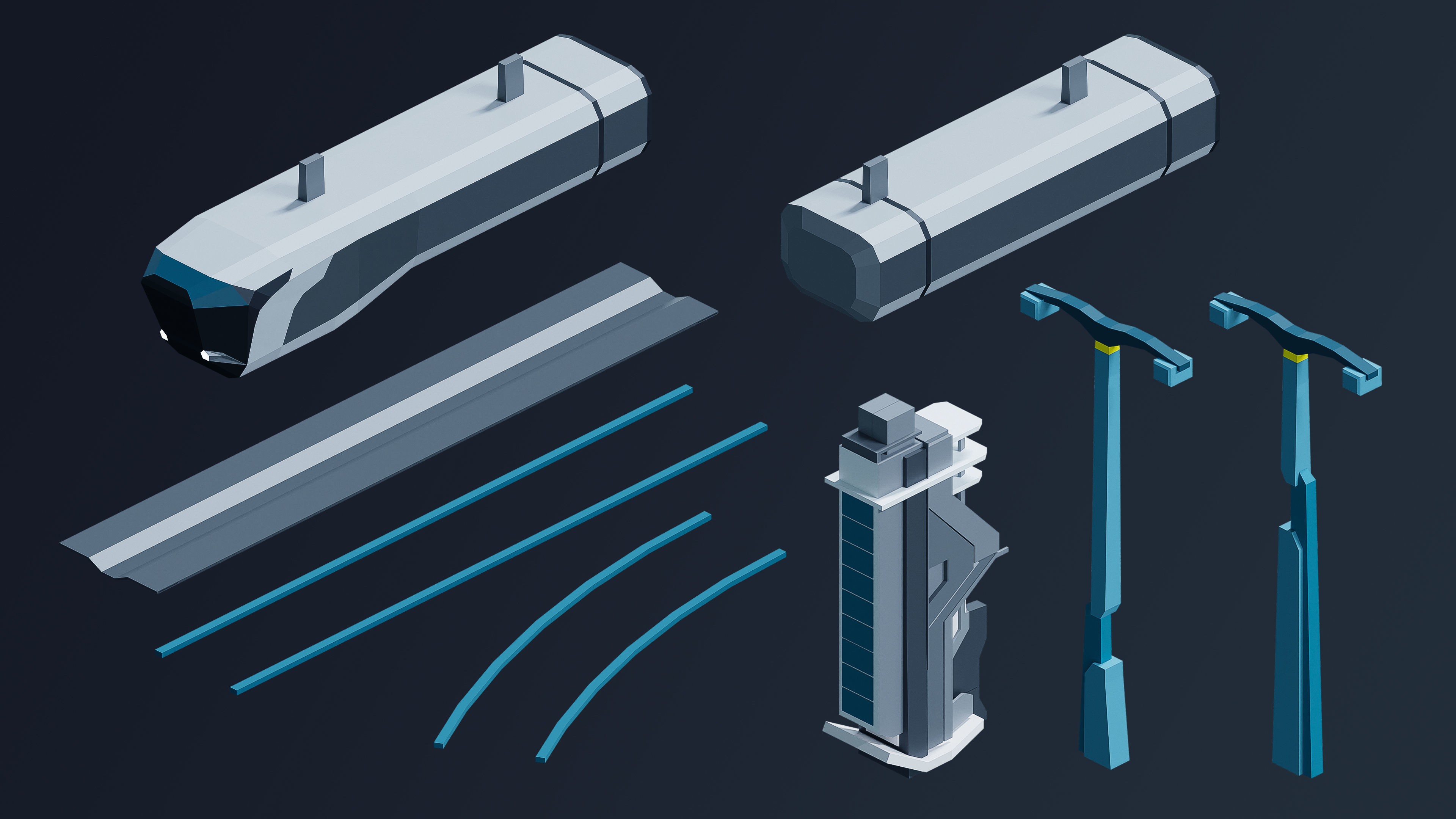 Space Station Low-poly 3D model_30
