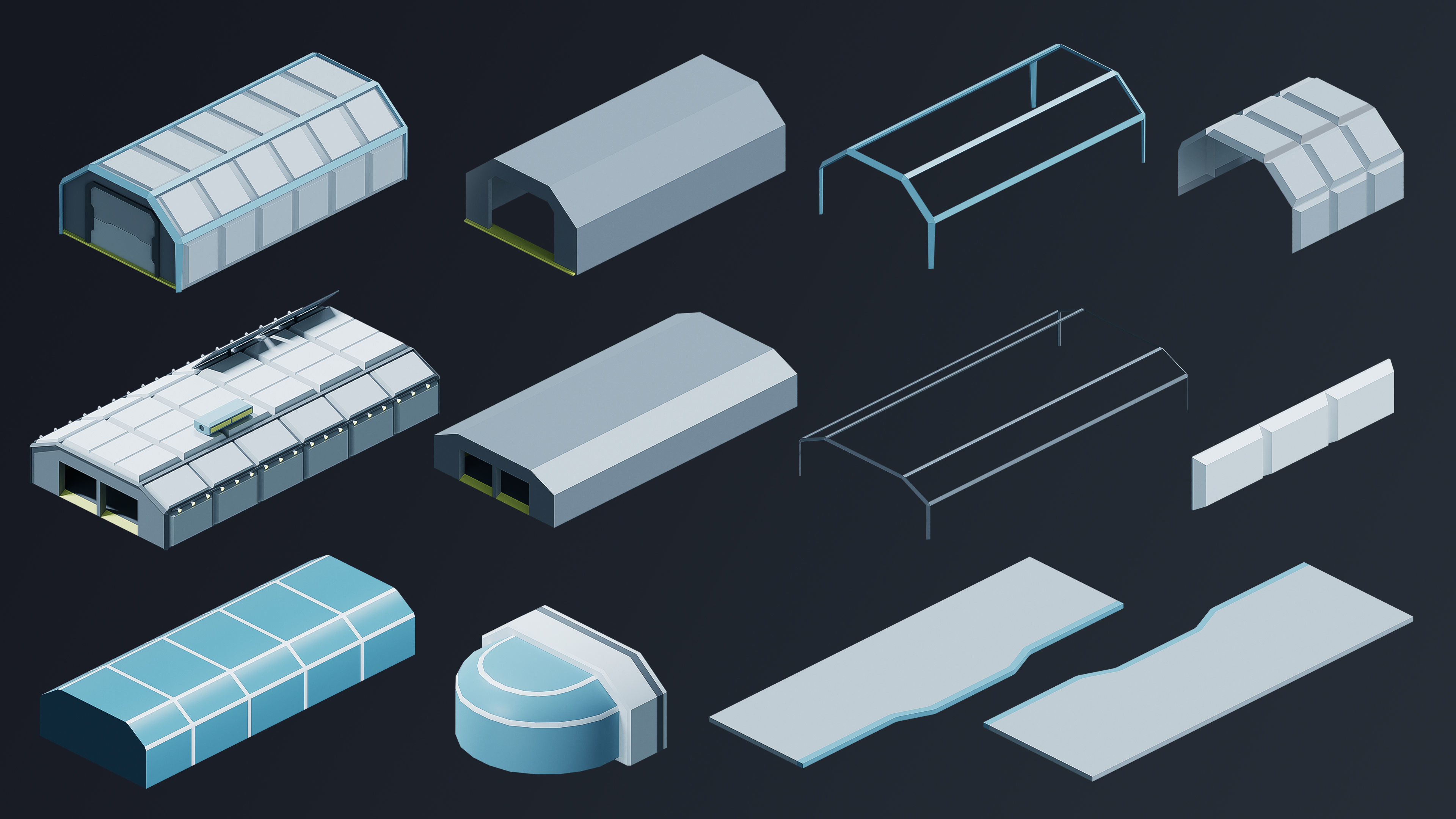 Space Station Low-poly 3D model_32