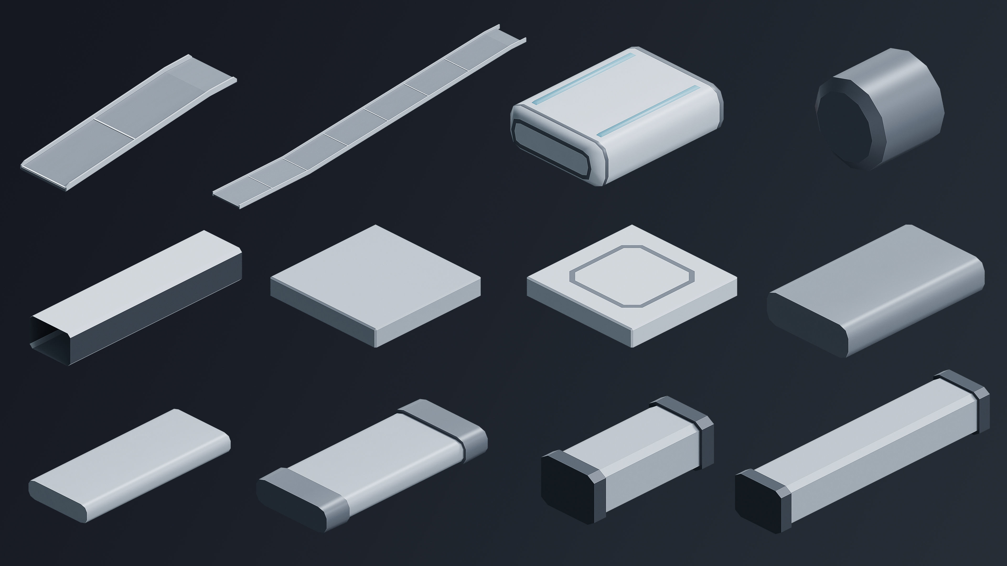 Space Station Low-poly 3D model_33