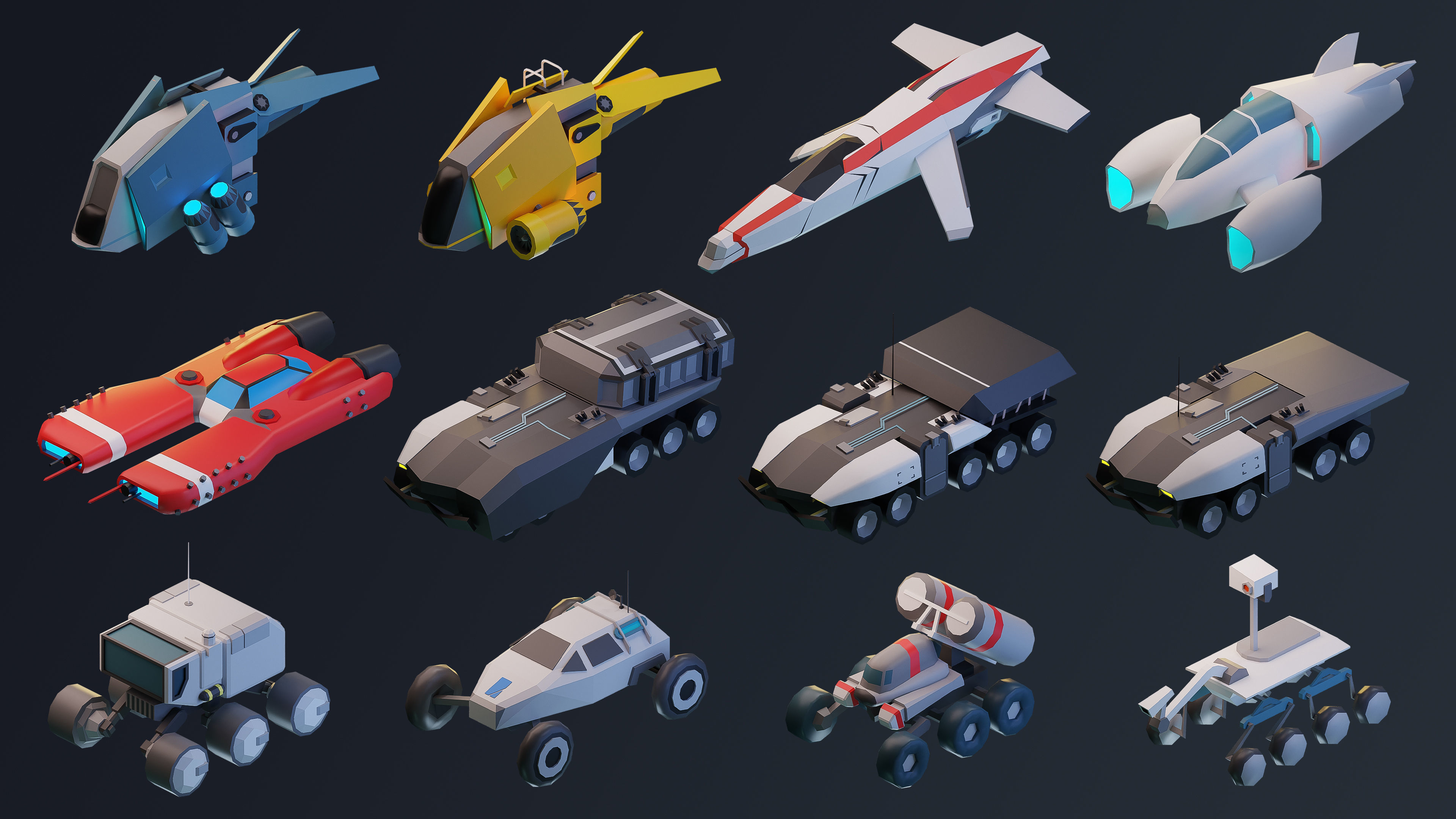 Space Station Low-poly 3D model_23