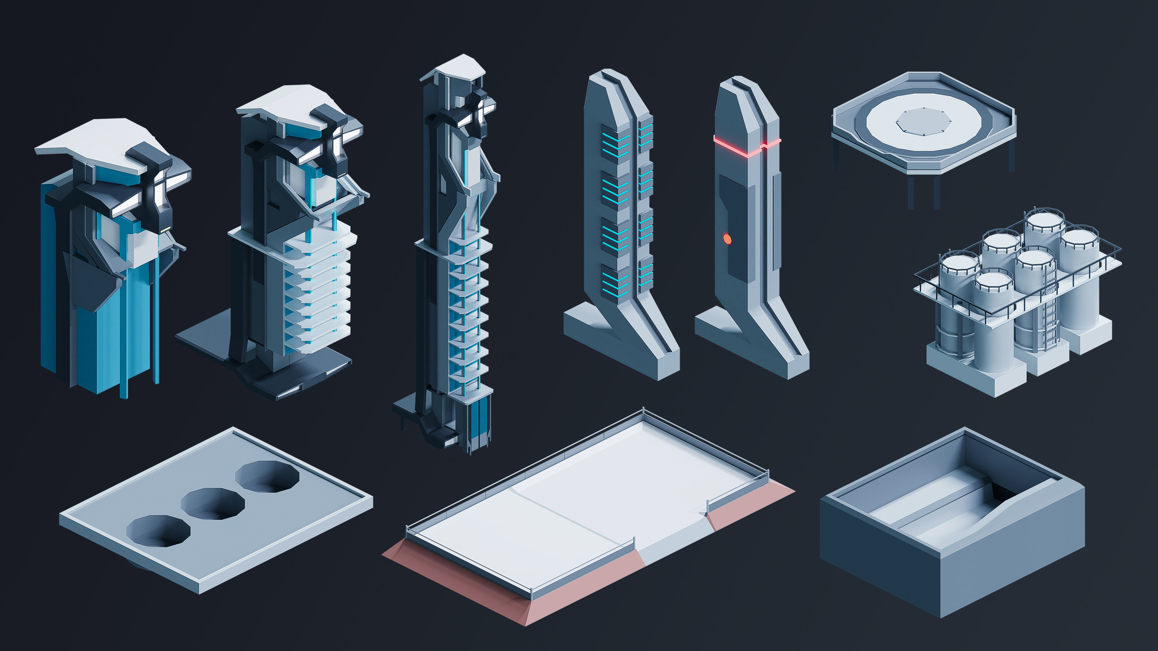 Space Station Low-poly 3D model_25