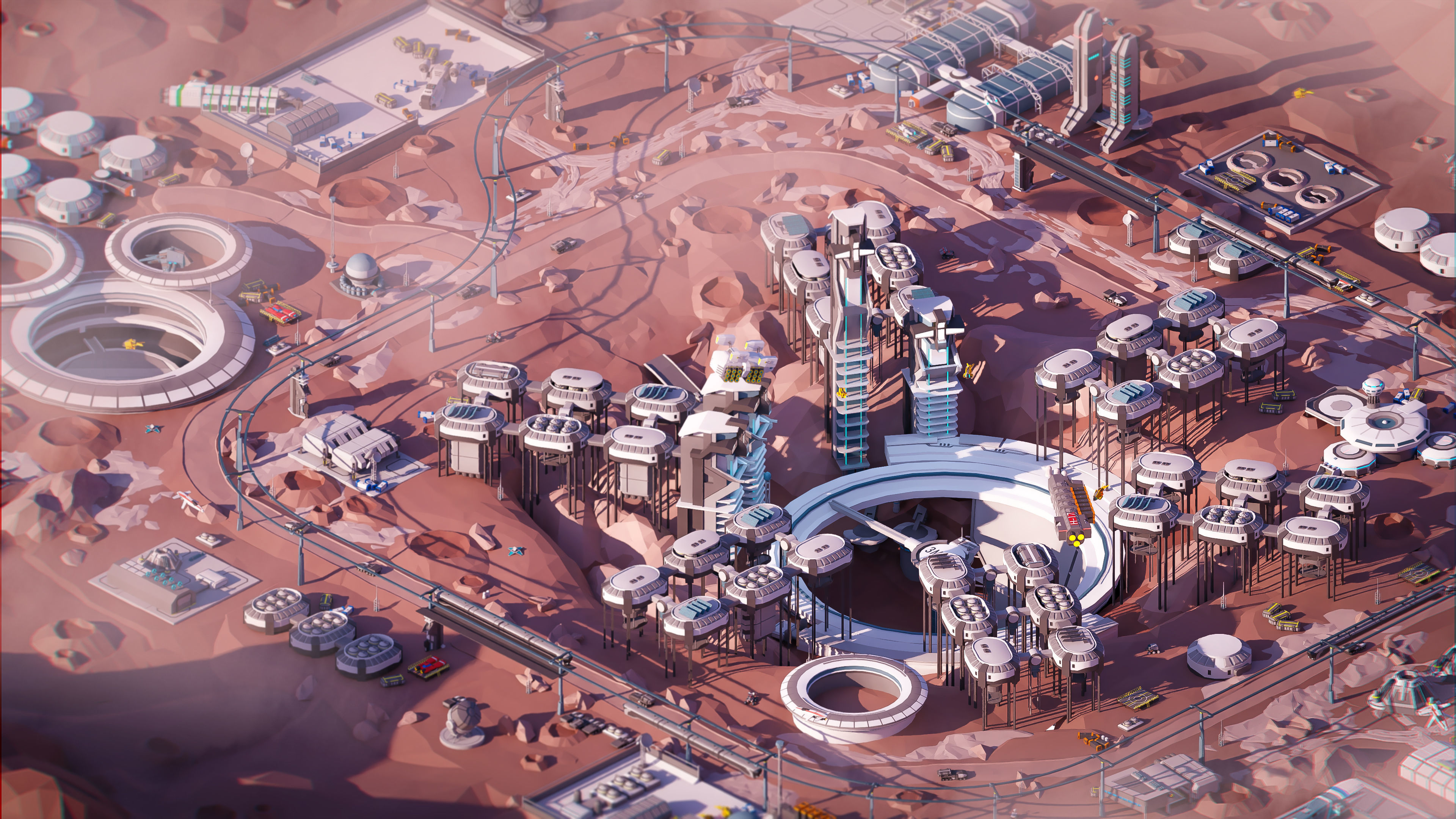 Space Station Low-poly 3D model_7