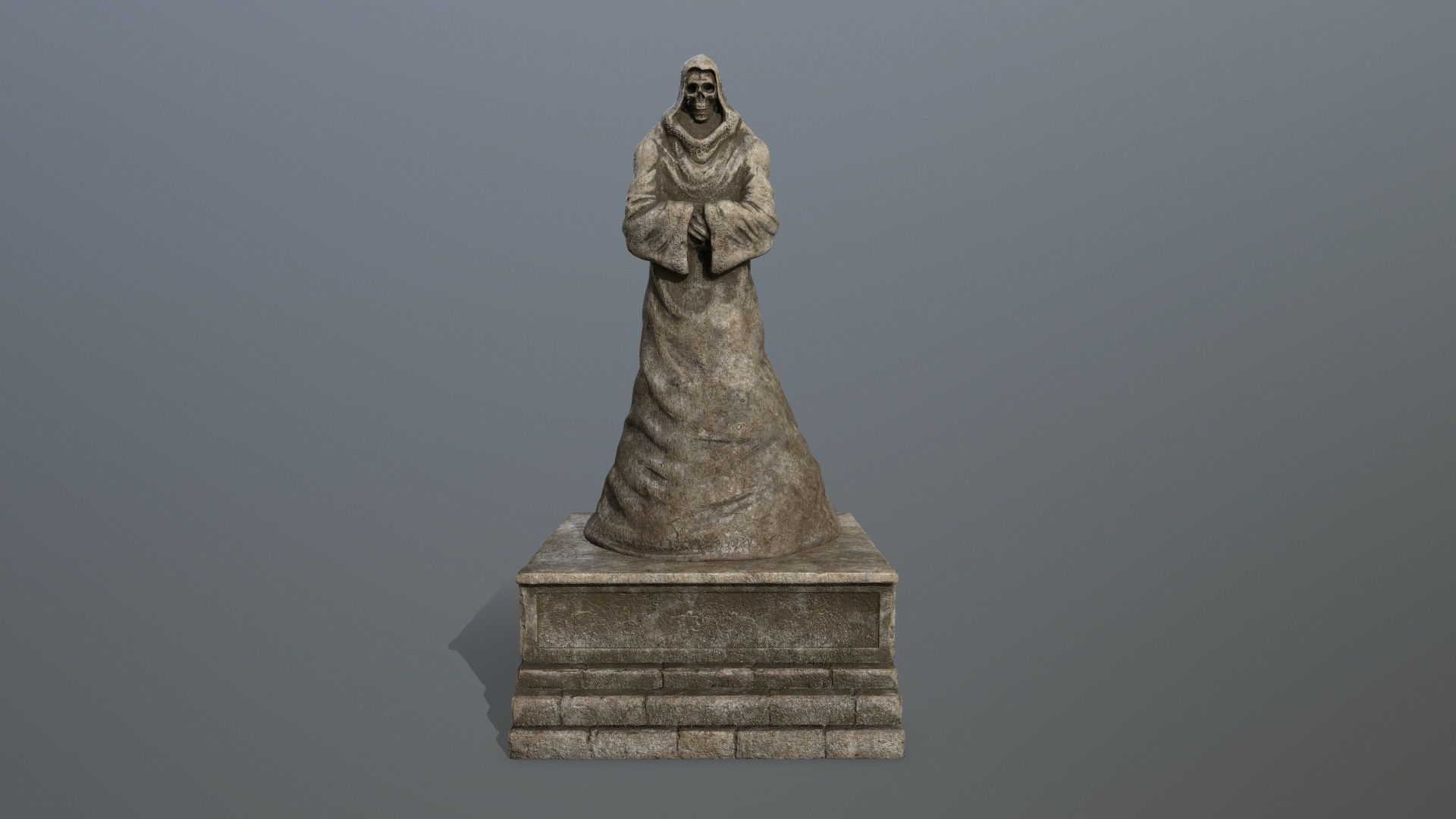 old statue 2 Low-poly 3D model_2