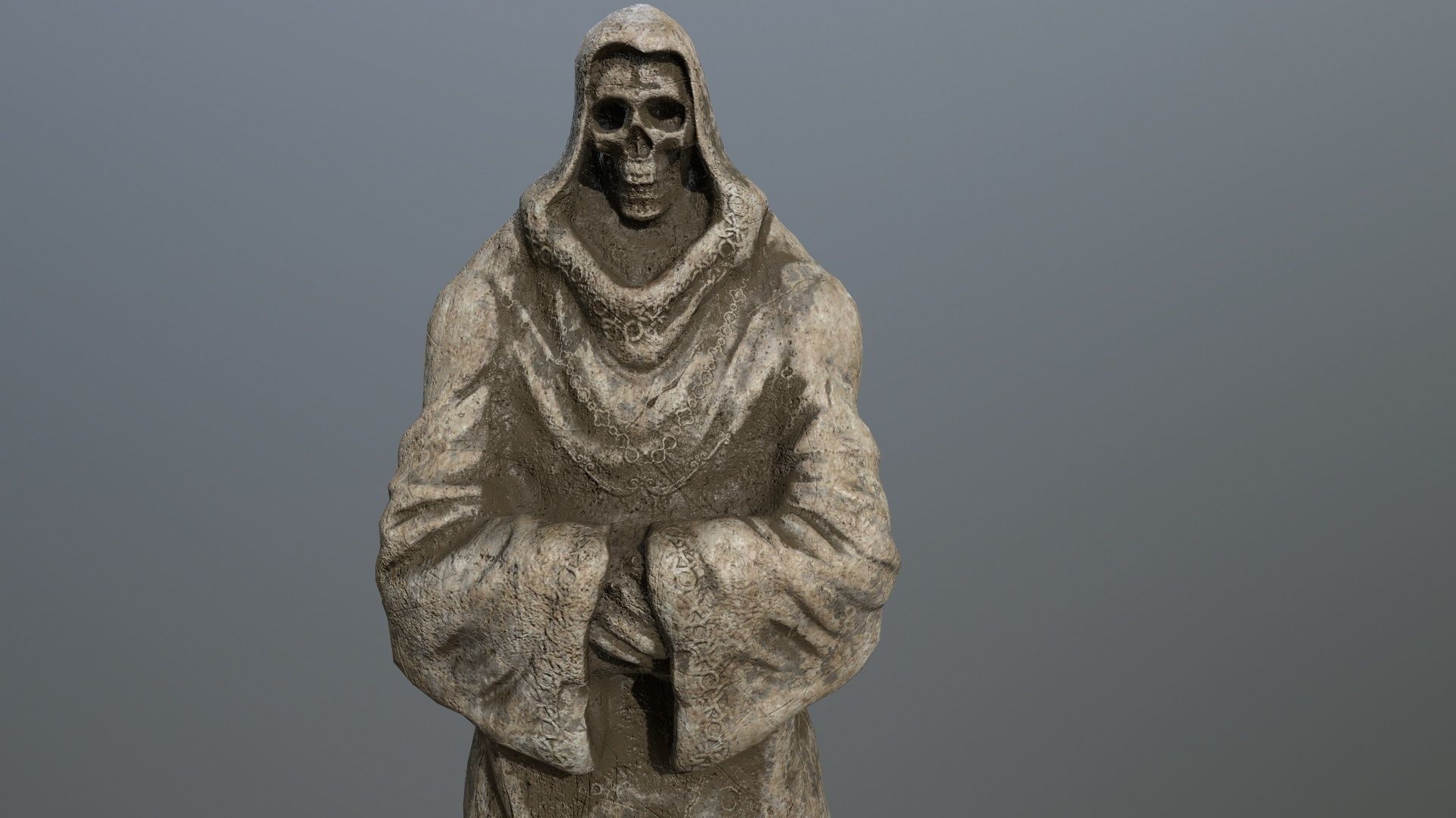 old statue 2 Low-poly 3D model_10