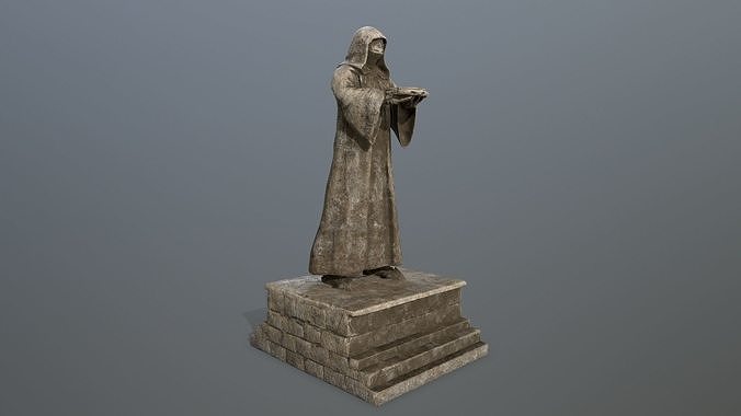old statue 2 Low-poly 3D model