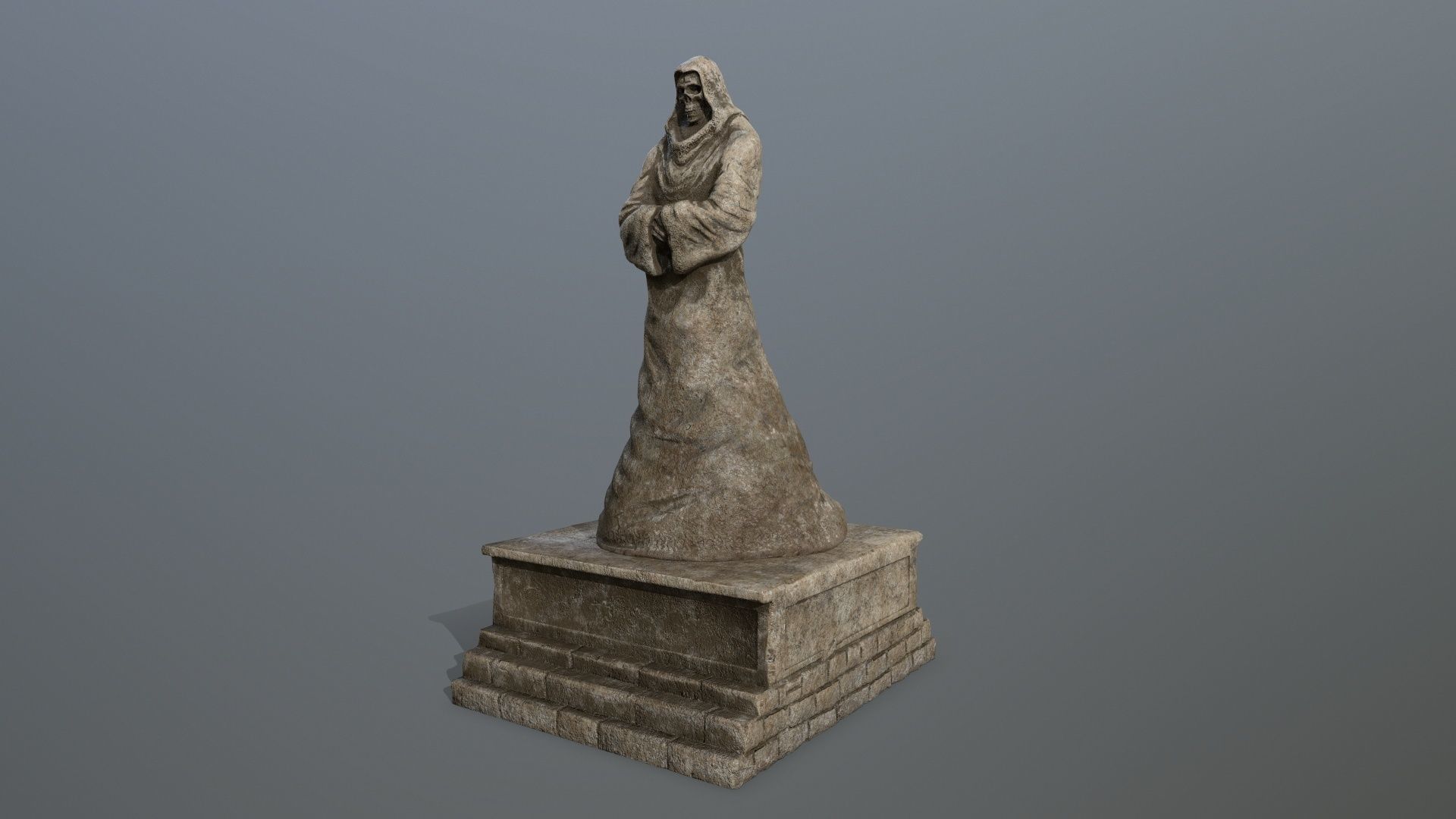 old statue 2 Low-poly 3D model_1