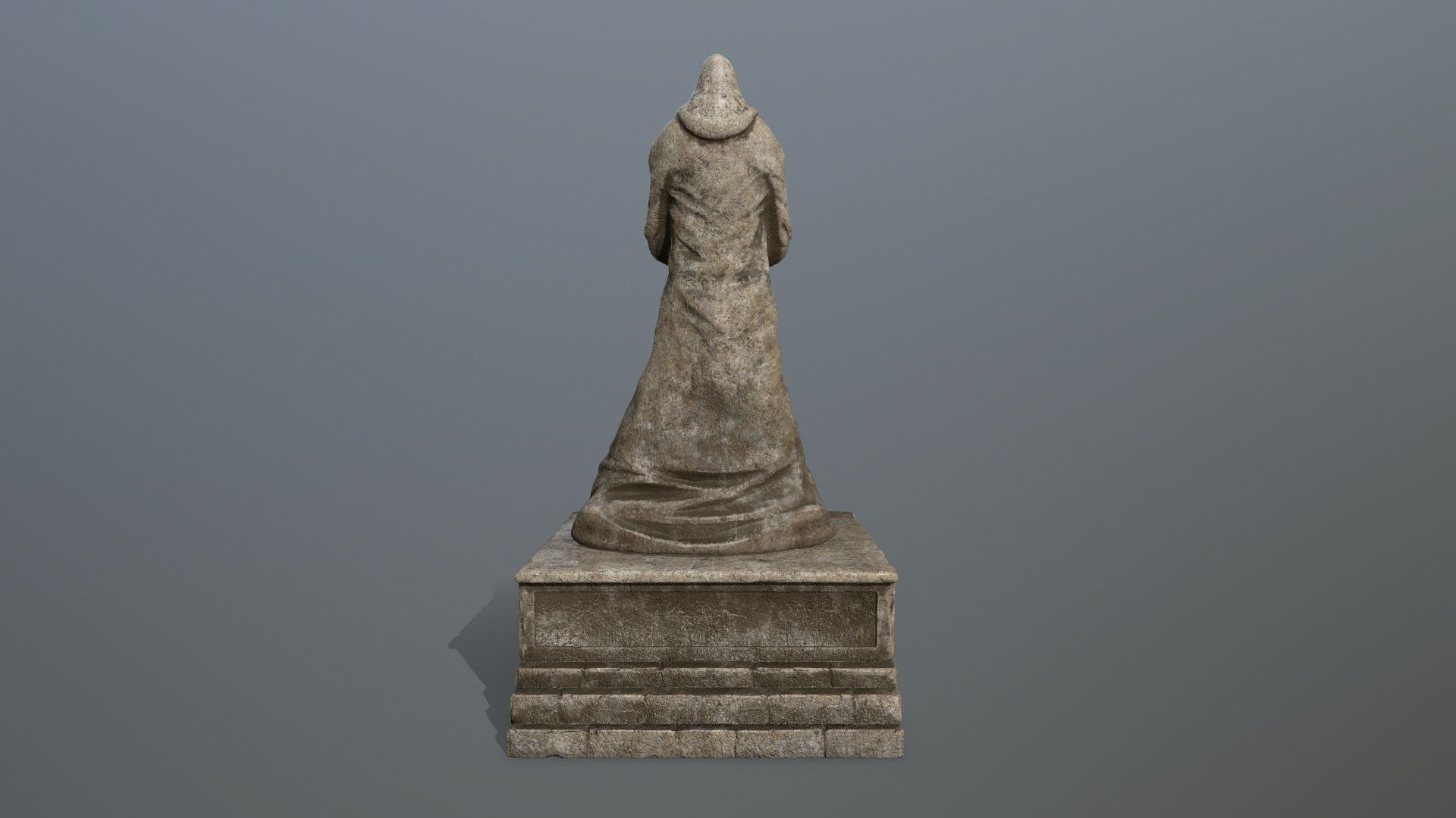 old statue 2 Low-poly 3D model_6
