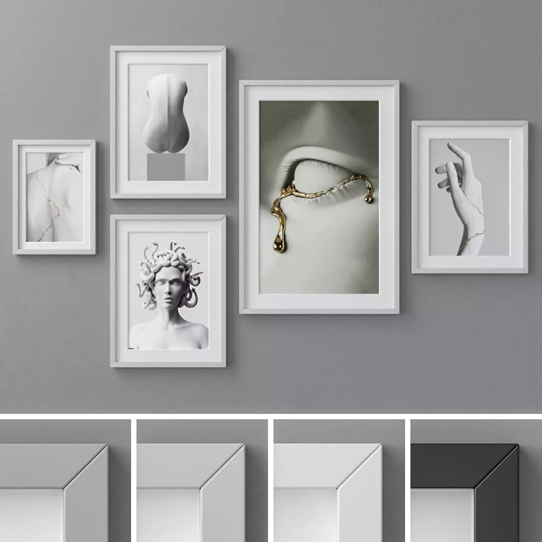 Photo Frames Set  172 3D model_0