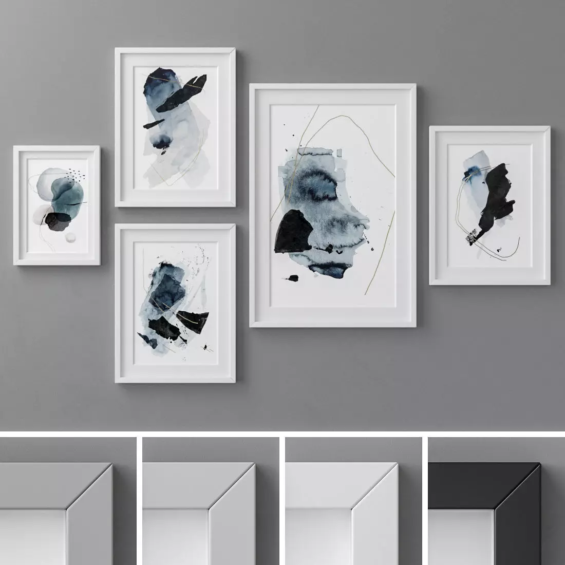 Photo Frames Set  173 3D model_0