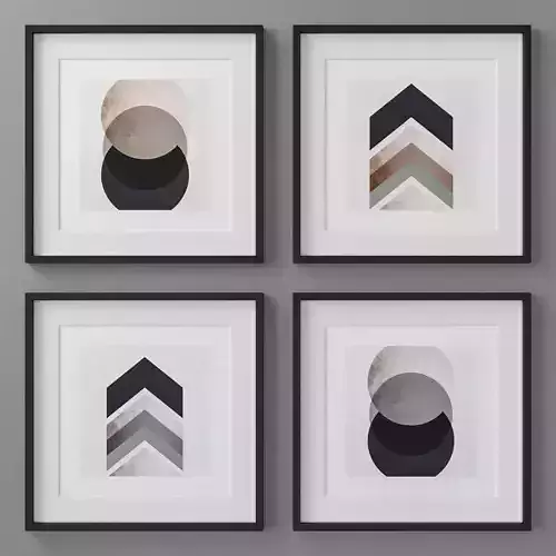 Photo Frames Set  178 3D model