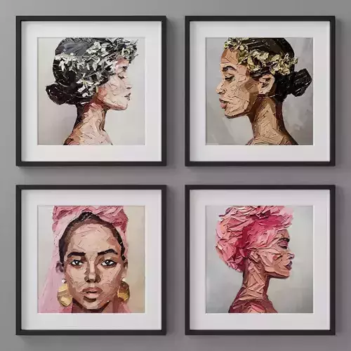 Photo Frames Set  179 3D model