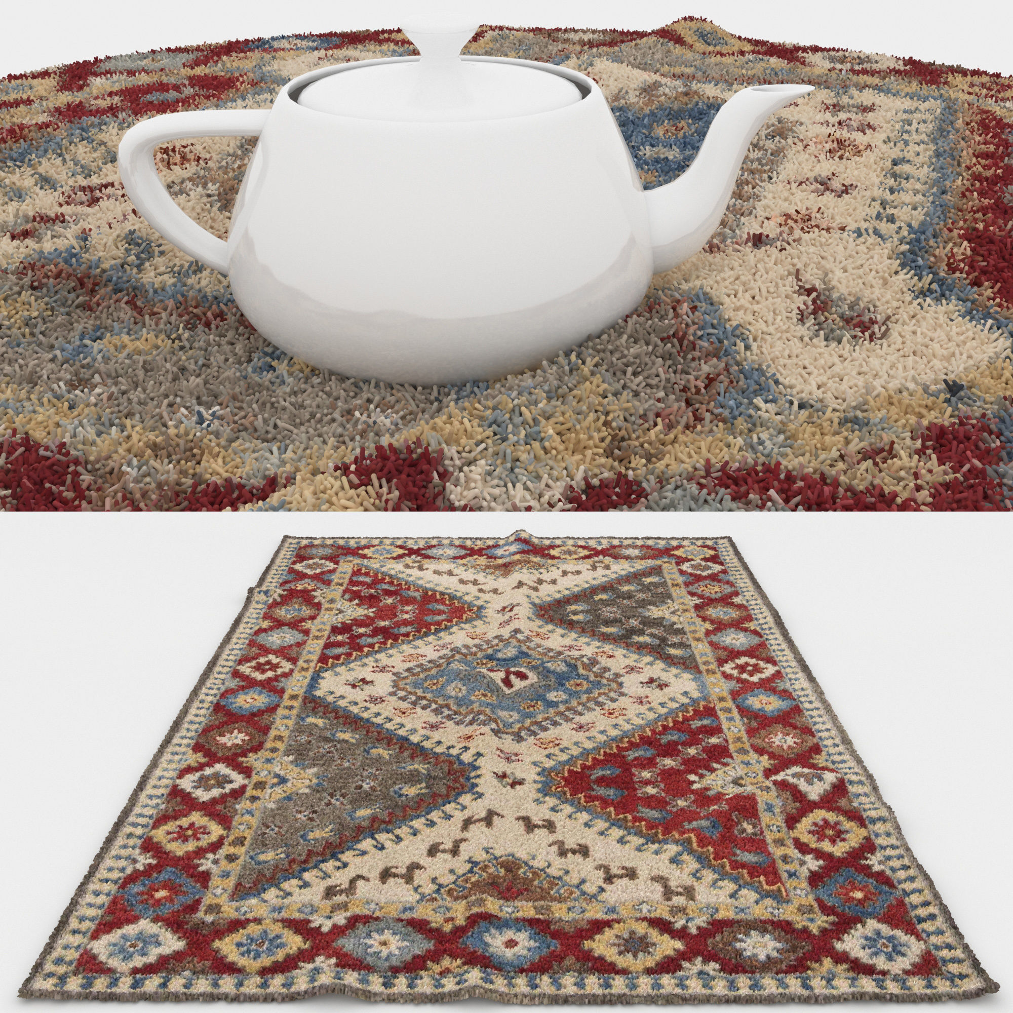 Rugs No 6 Low-poly 3D model_1