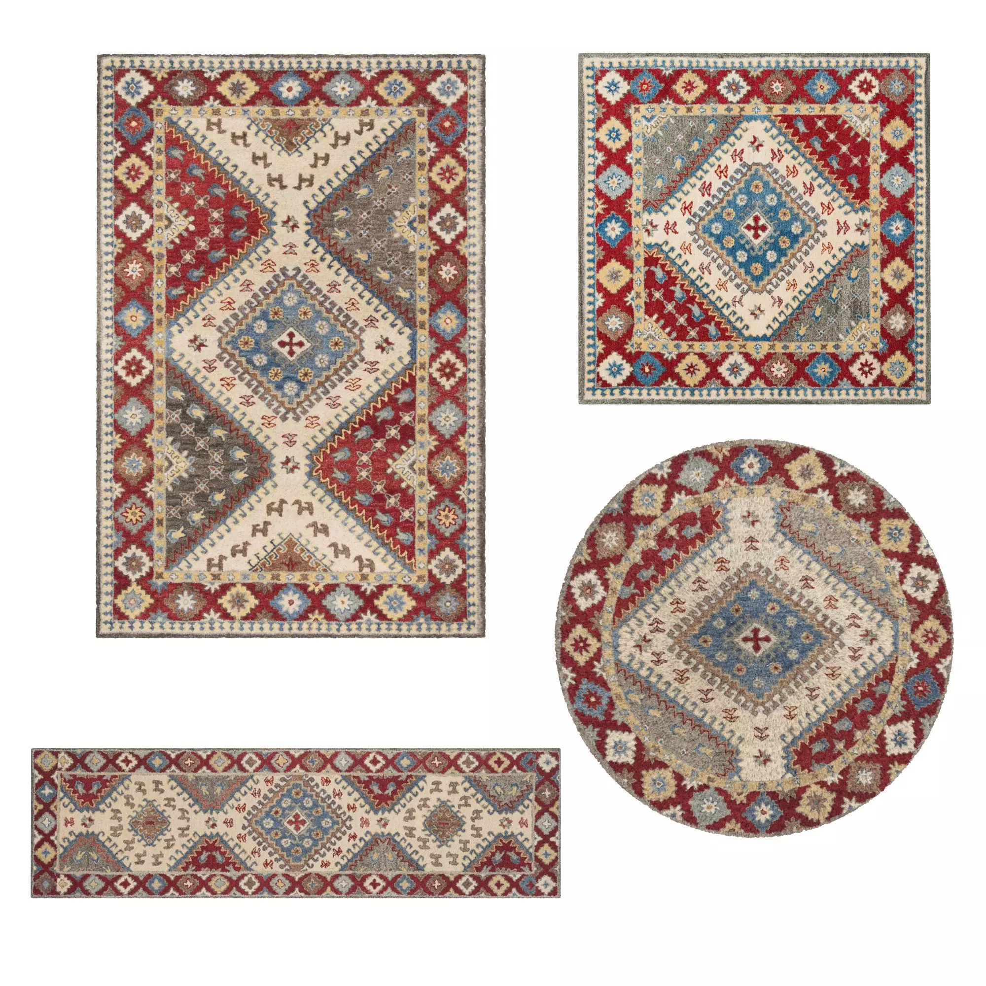 Rugs No 6 Low-poly 3D model_0