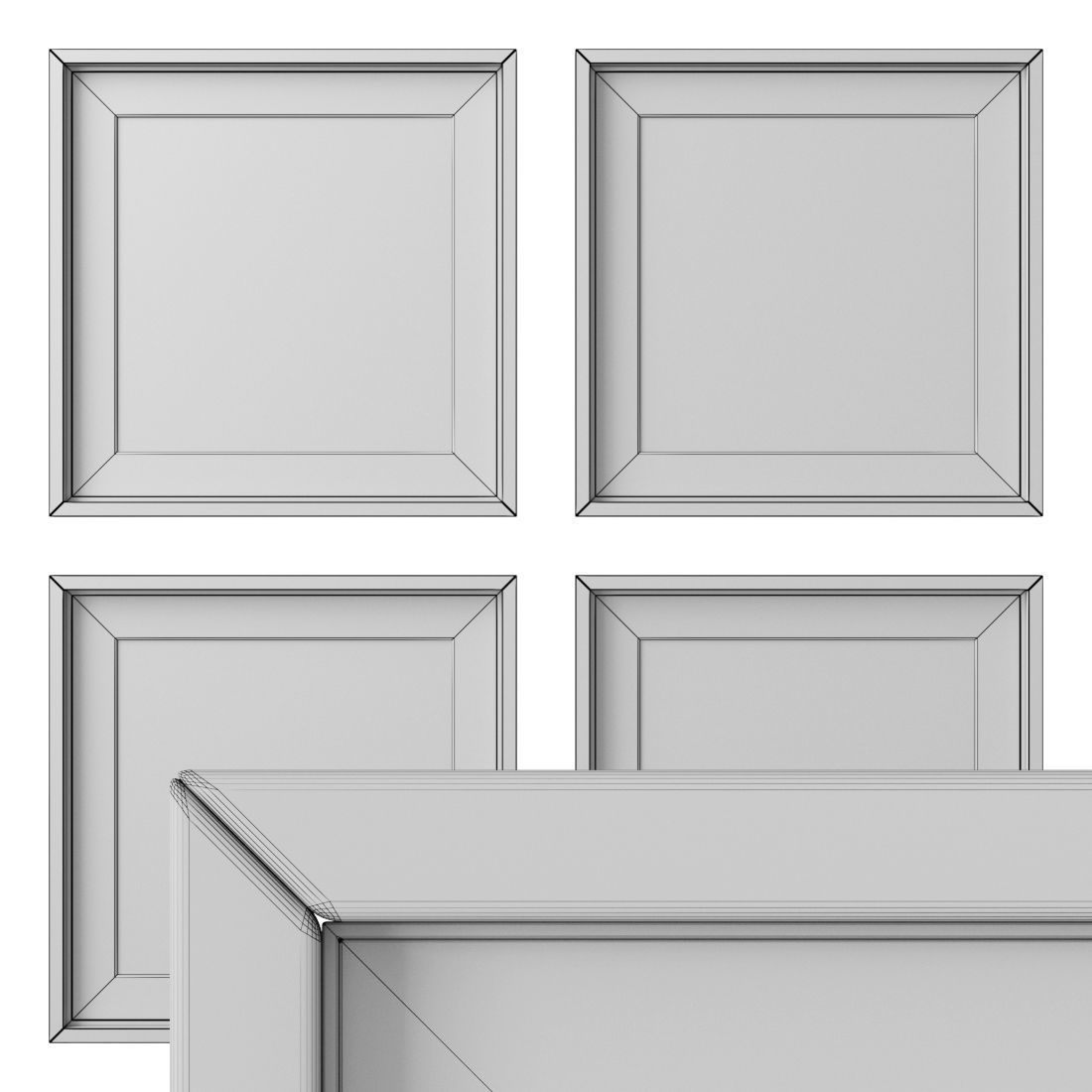 Photo Frames Set  182 3D model_1