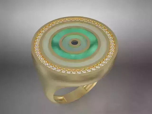 enamel  evil eye ring R00122