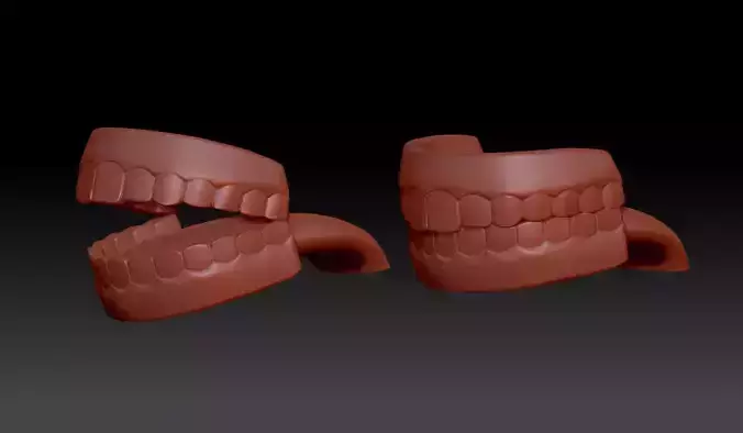 Human Mouth Teeth Cartoon 3d print 3D print model