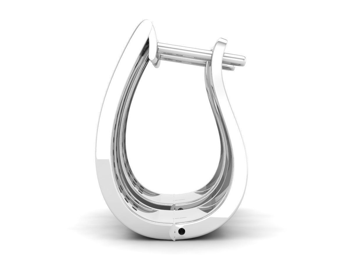 Diamond earrings for woman 3D print model_7