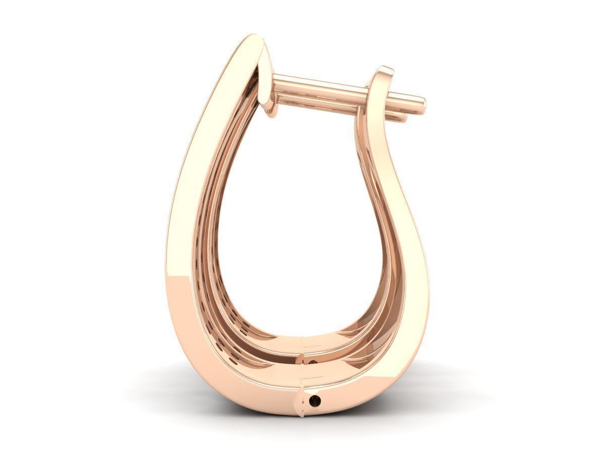 Diamond earrings for woman 3D print model_8