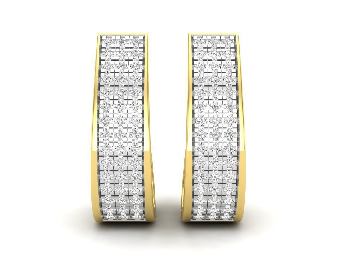 Diamond earrings for woman 3D print model_5