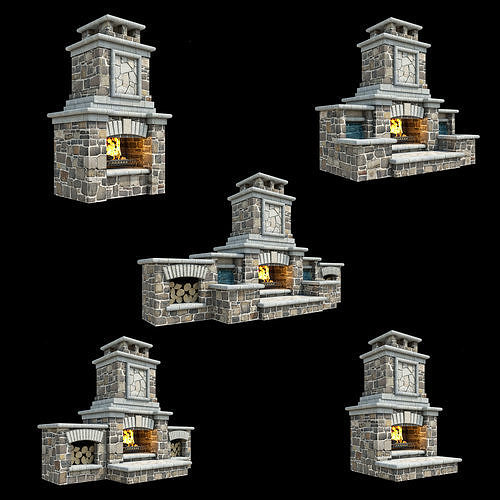 Outdoor Fireplace Collection 001 