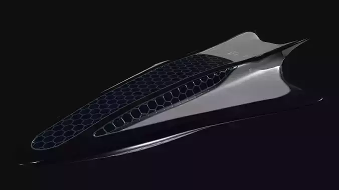 Luxury spaceship Low poly