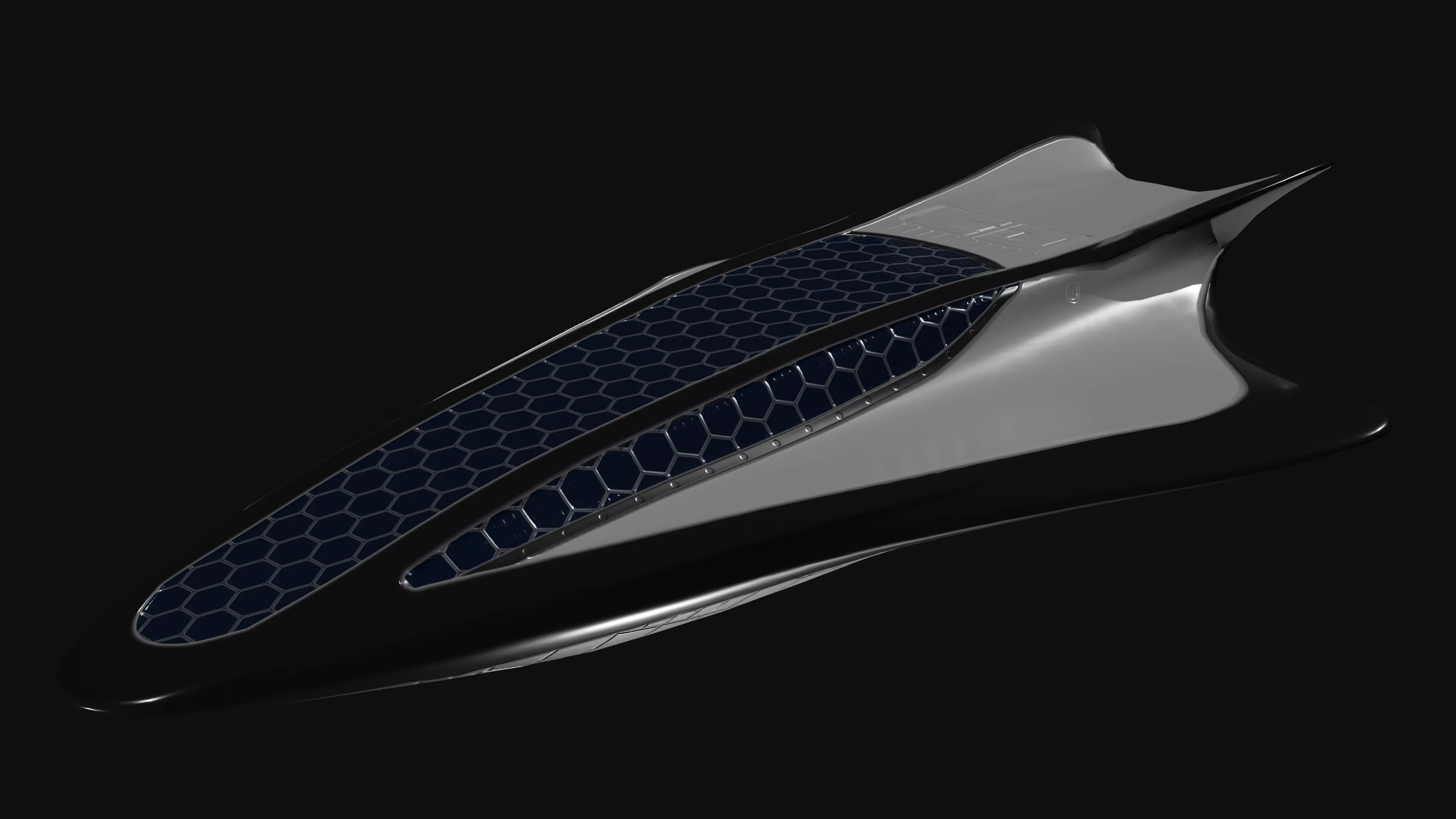 Luxury spaceship Low poly Low-poly 3D model