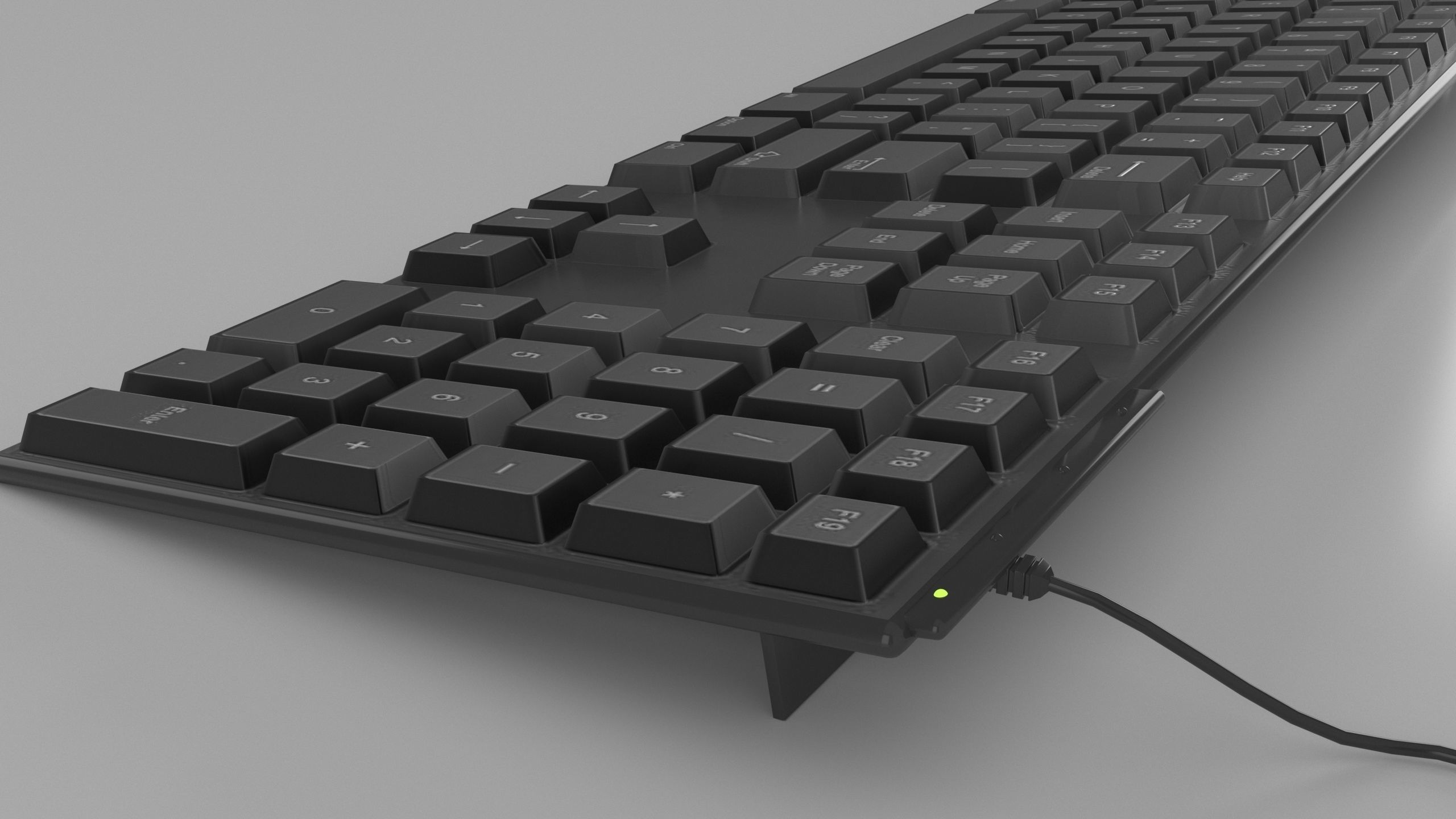 Computer Set 3D Model desktop with monitor and keyboard 3D model_19