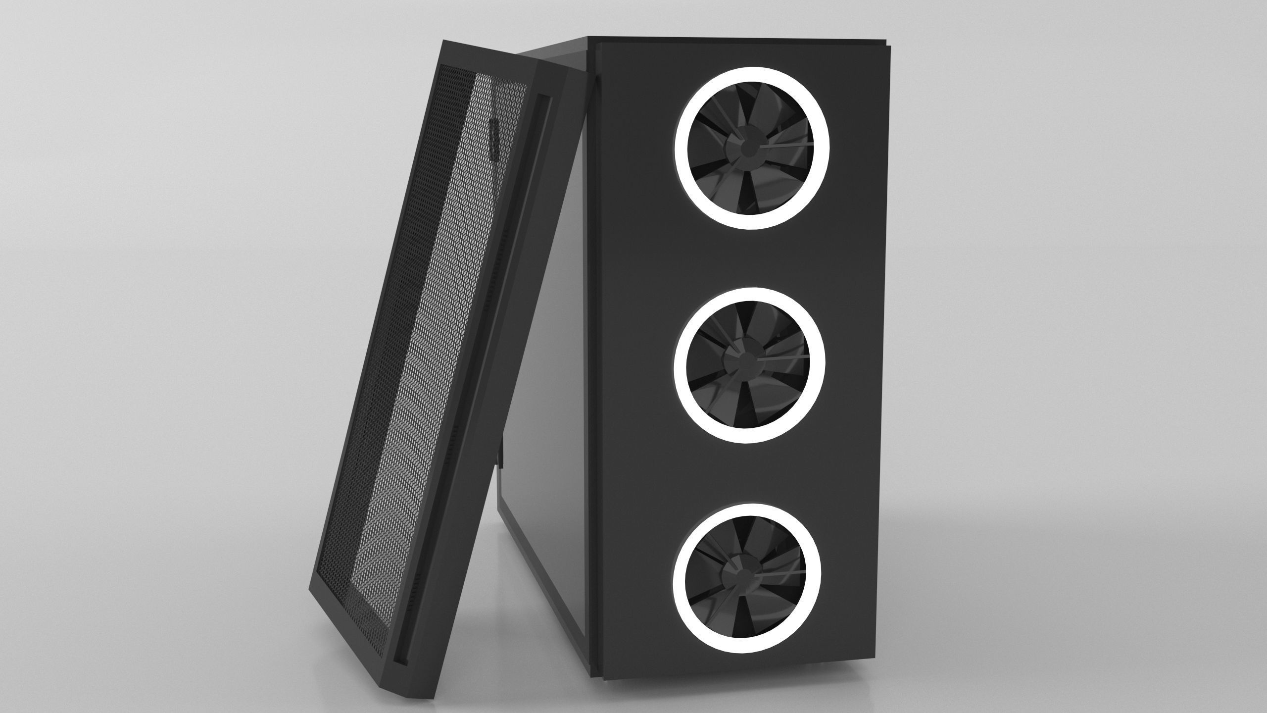 Computer Set 3D Model desktop with monitor and keyboard 3D model_13