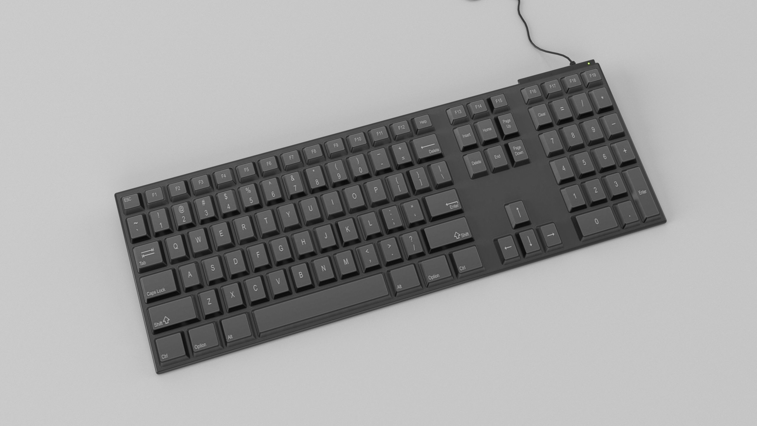 Computer Set 3D Model desktop with monitor and keyboard 3D model_18