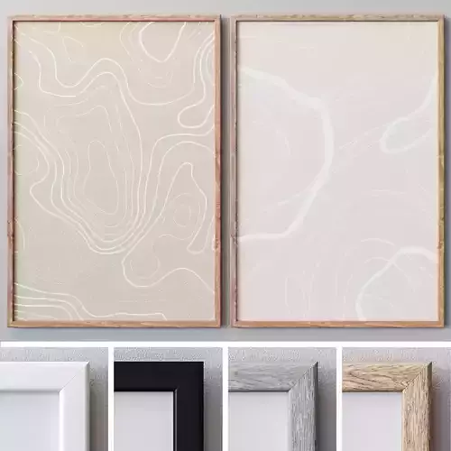 Photo Frames Set  184 3D model