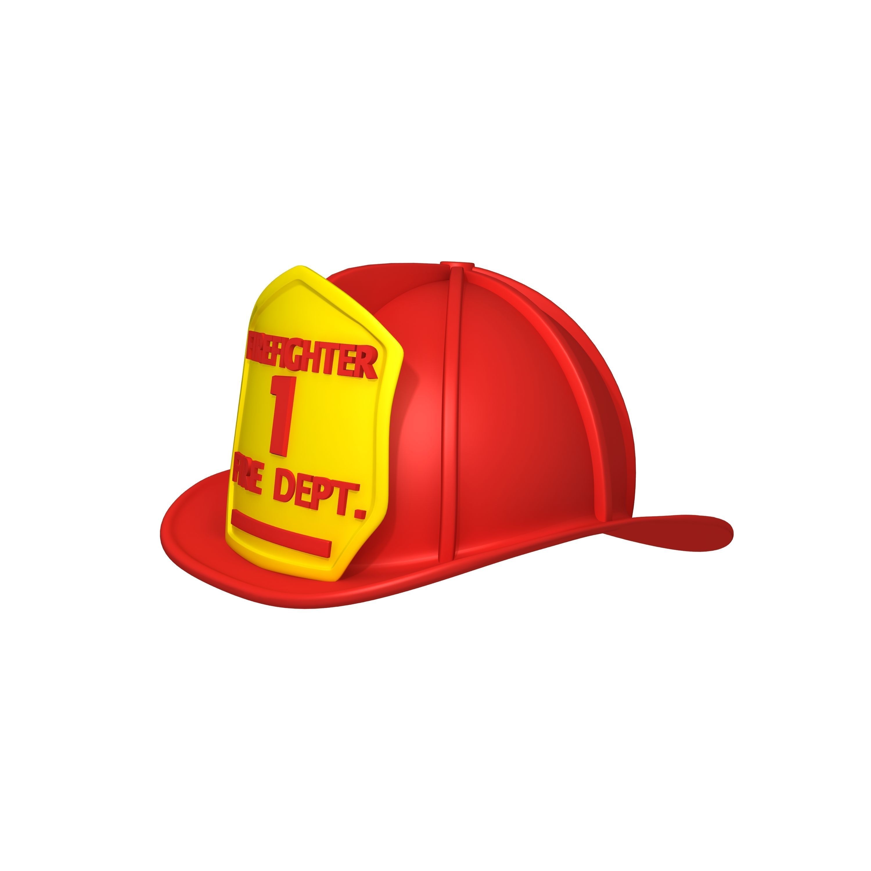 Fireman helmet 3D model_4