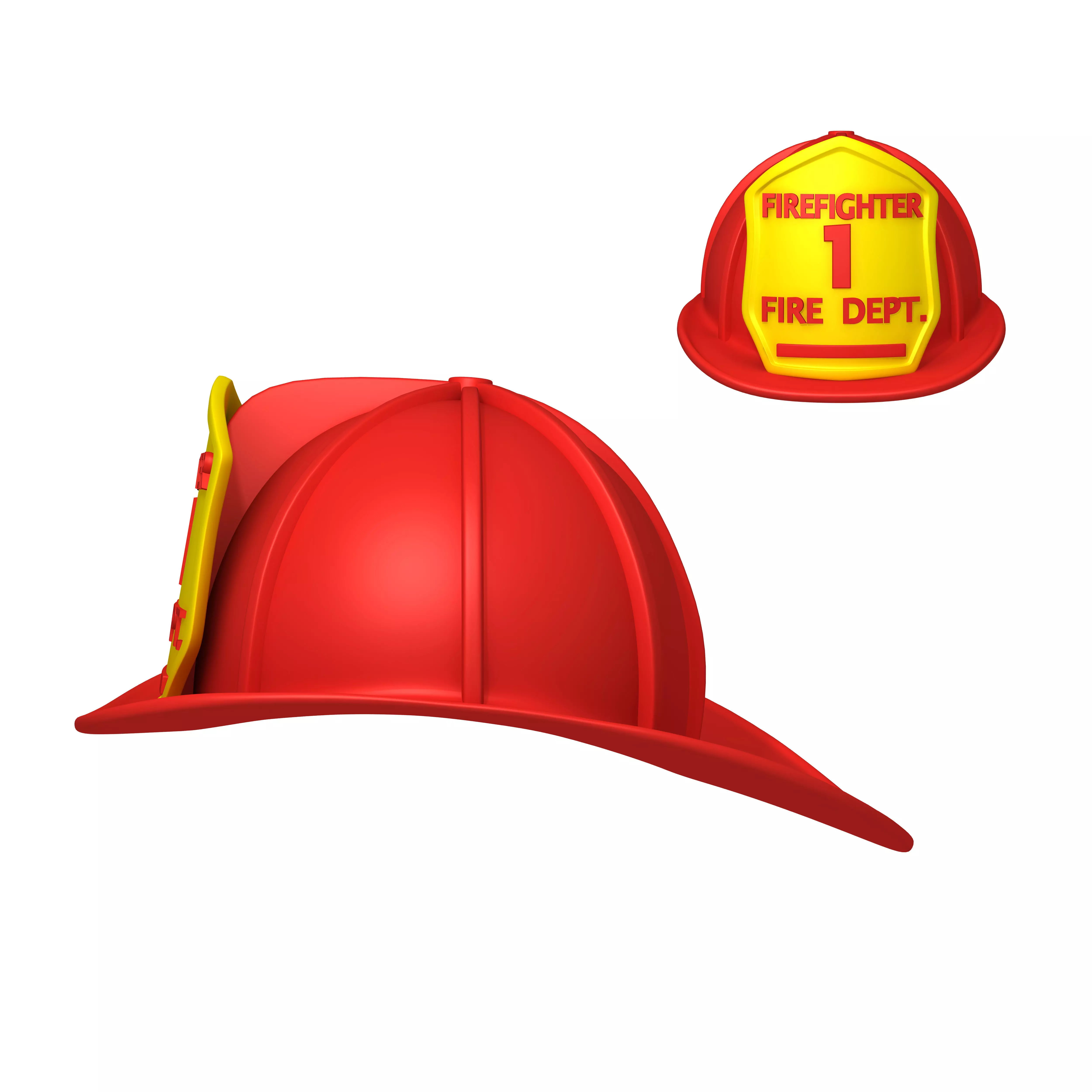 Fireman helmet 3D model_0