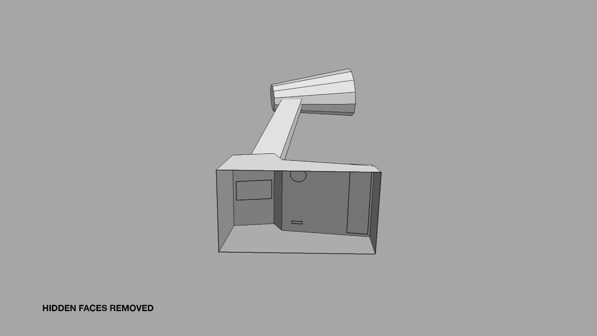 Retro Desk Microphone Low-poly 3D model_5