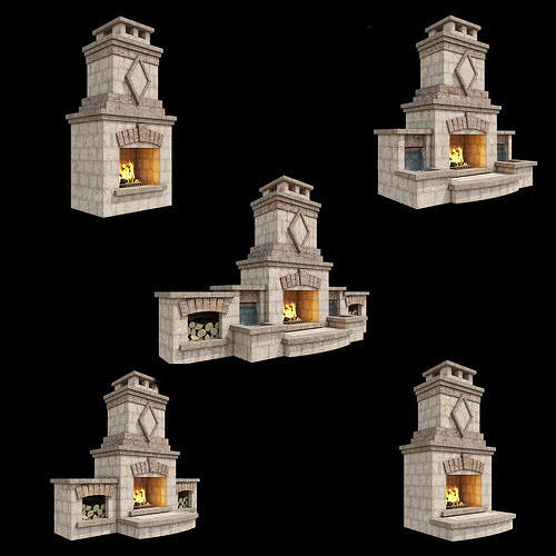 Outdoor Fireplace Collection 003 