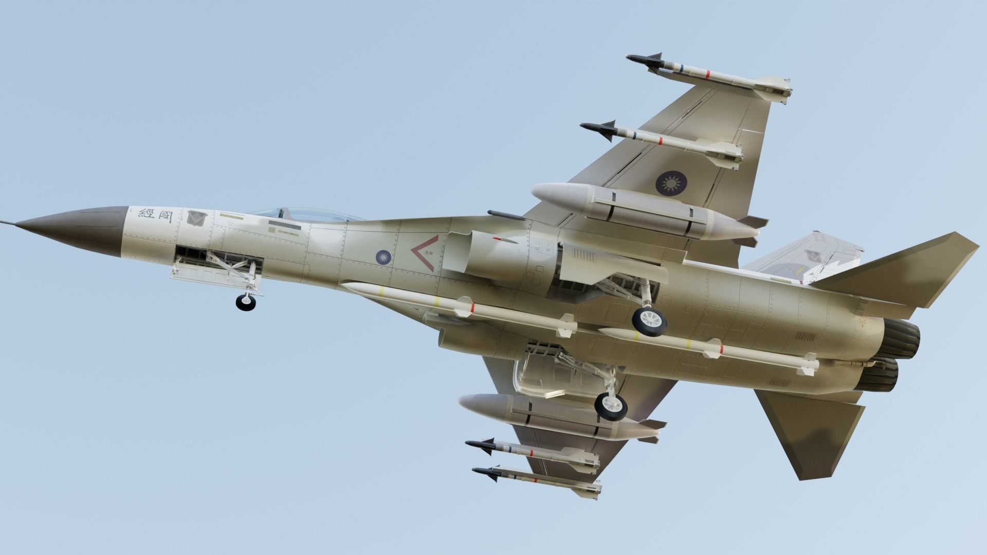 AIDC F-CK-1 Fighter  Taiwan 3D model_23