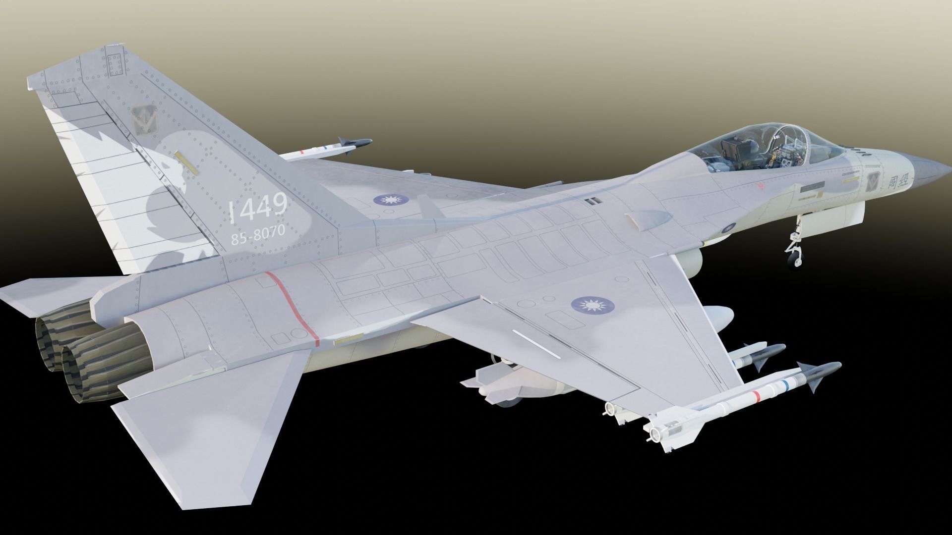 AIDC F-CK-1 Fighter  Taiwan 3D model_13