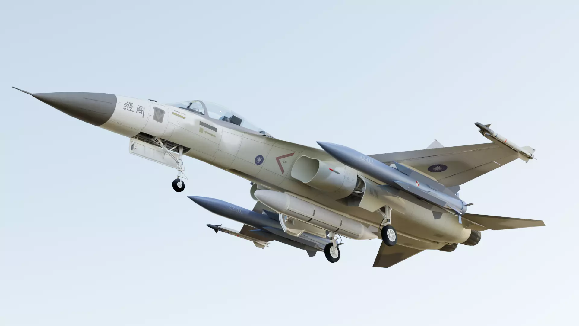 AIDC F-CK-1 Fighter  Taiwan 3D model_0