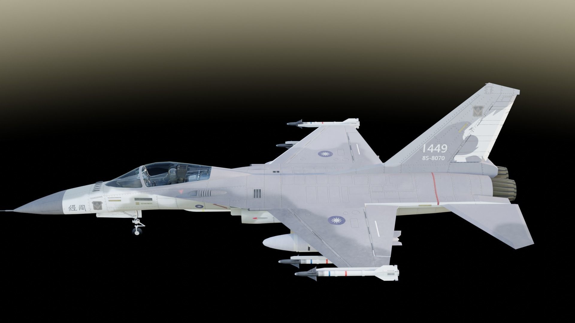 AIDC F-CK-1 Fighter  Taiwan 3D model_8