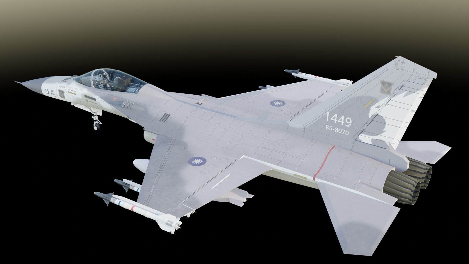 AIDC F-CK-1 Fighter  Taiwan 3D model_20