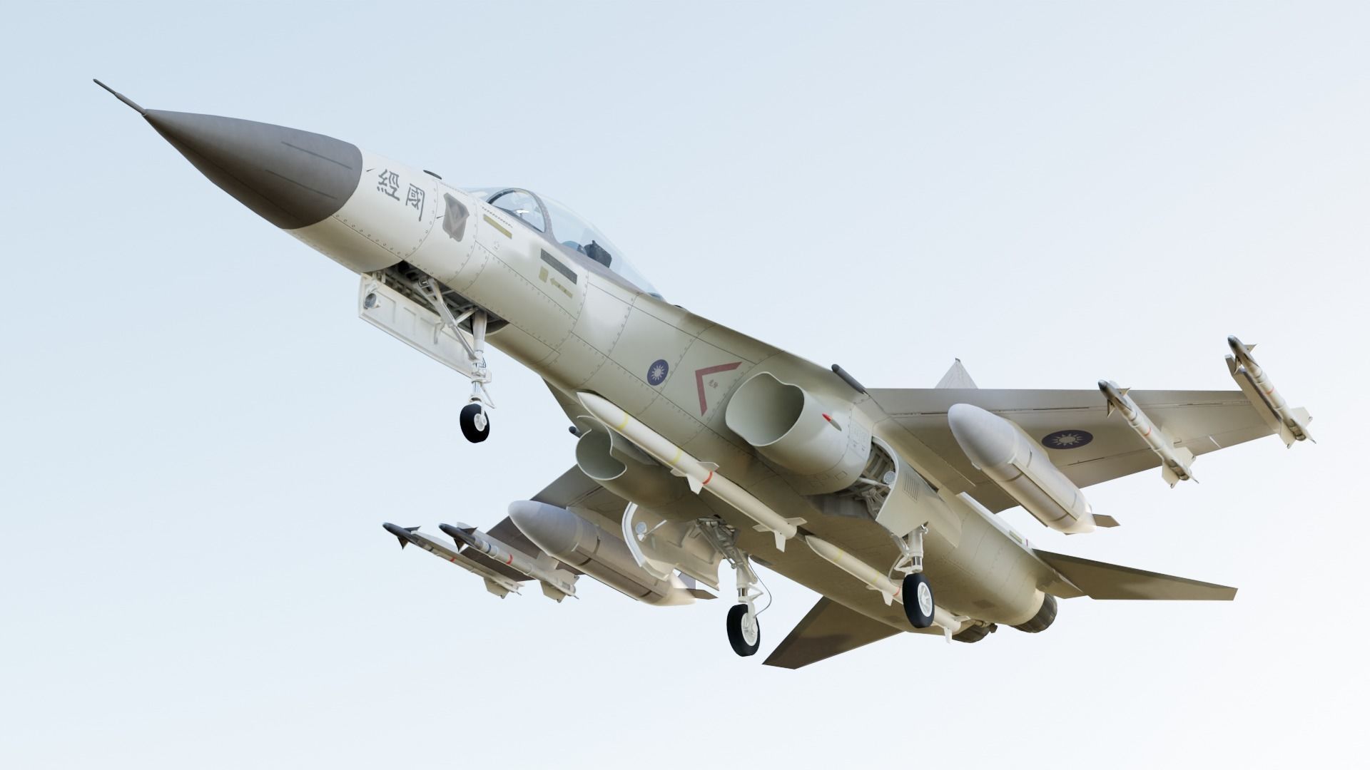 AIDC F-CK-1 Fighter  Taiwan 3D model_19