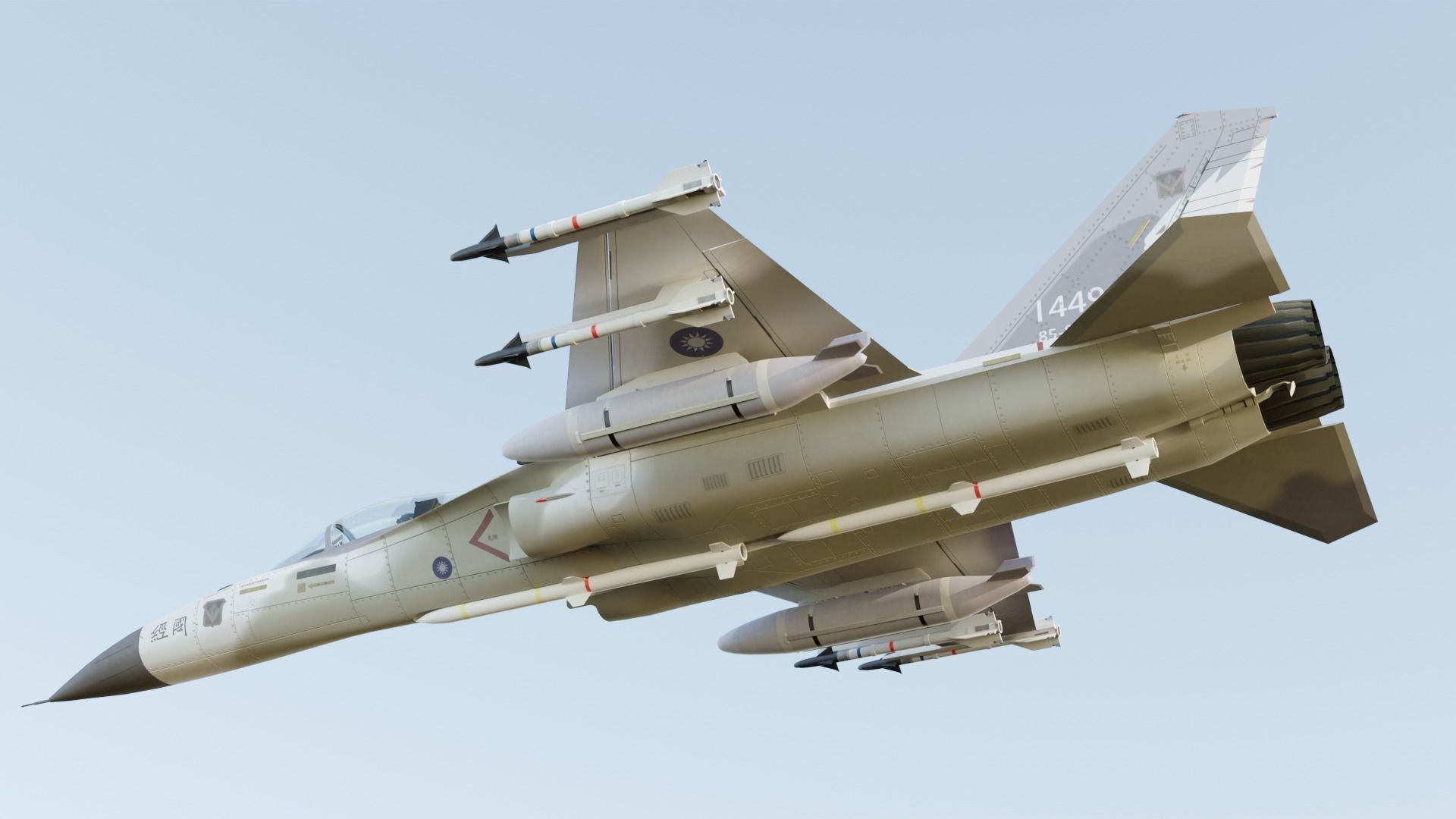 AIDC F-CK-1 Fighter  Taiwan 3D model_29